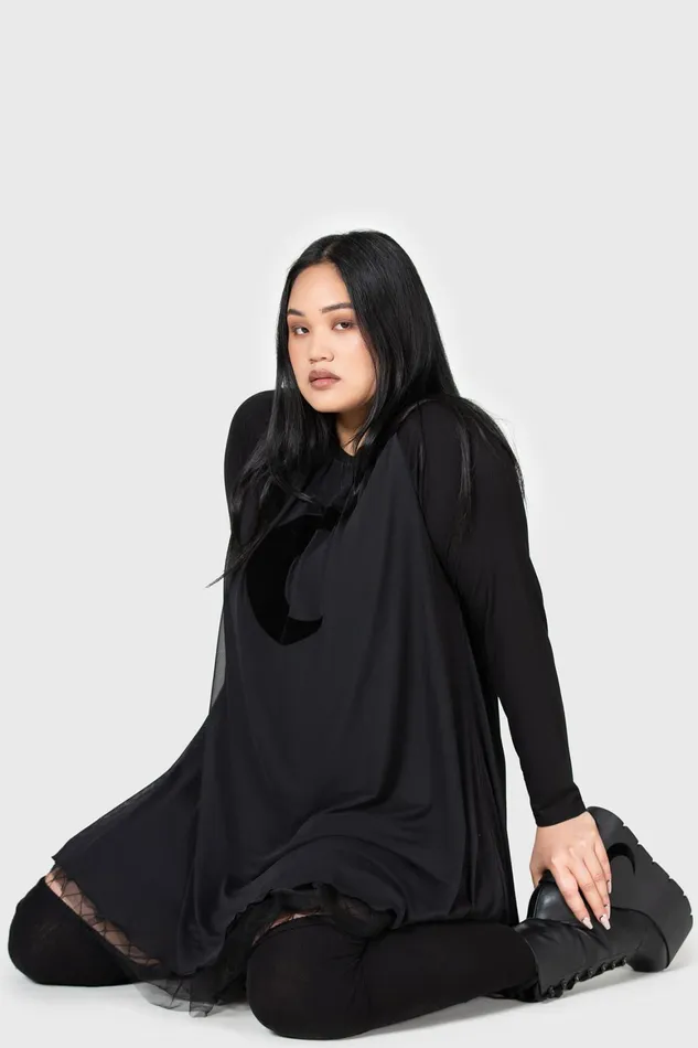 Killstar Lunar Apex Raglan Dress Women Mini
