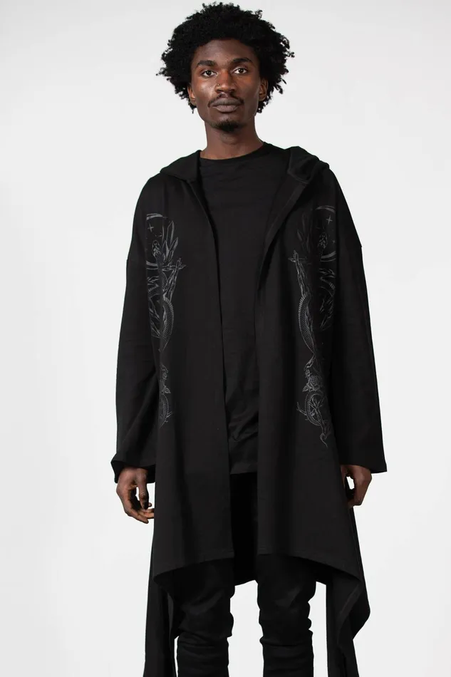 Killstar Lunar Wizard Hooded Cardigan Women Cardigans