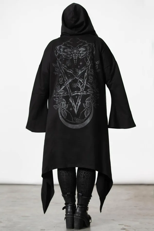 Killstar Lunar Wizard Hooded Cardigan Women Cardigans