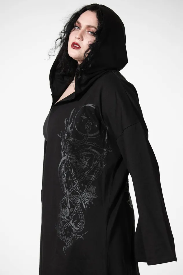 Killstar Lunar Wizard Hooded Cardigan Women Cardigans