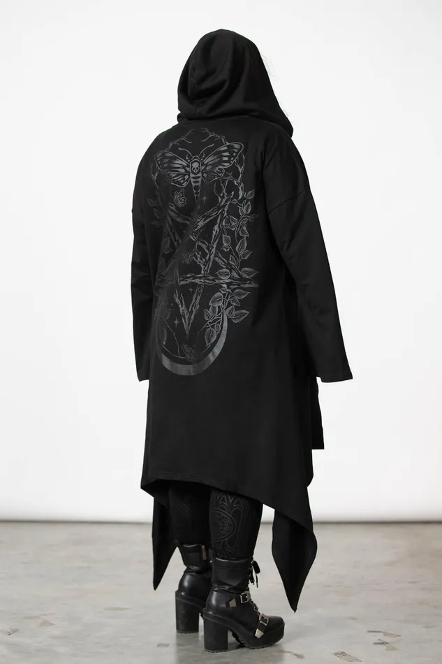 Killstar Lunar Wizard Hooded Cardigan Women Cardigans
