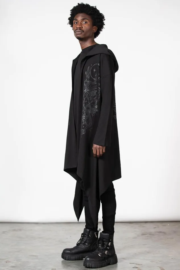 Killstar Lunar Wizard Hooded Cardigan Women Cardigans