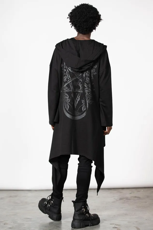 Killstar Lunar Wizard Hooded Cardigan Women Cardigans