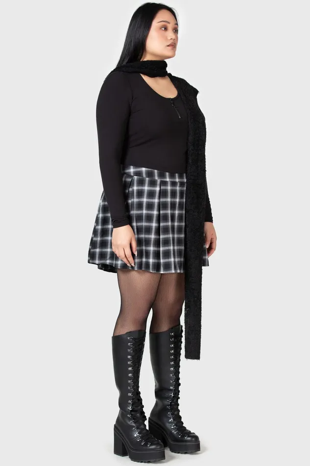 Killstar Lune Sting Ribbed Top Women Crop