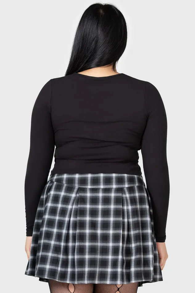 Killstar Lune Sting Ribbed Top Women Crop