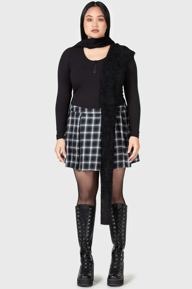 Killstar Lune Sting Ribbed Top Women Crop