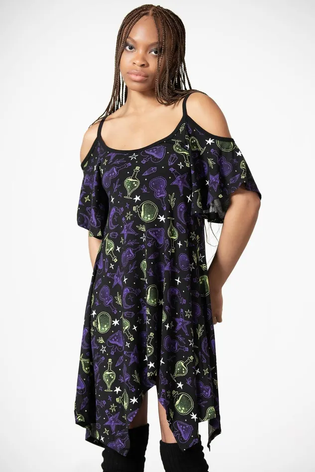 Killstar Magic Slumber Lounge Dress Women Loungewear