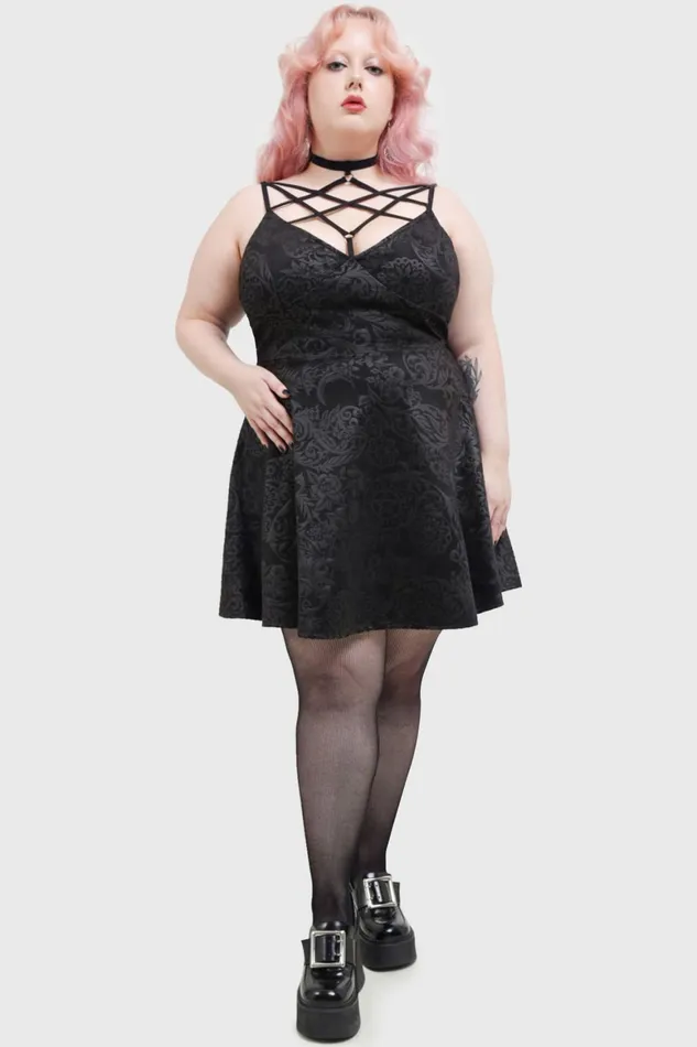 Killstar Magica Skater Dress BLACK LILY Women Party