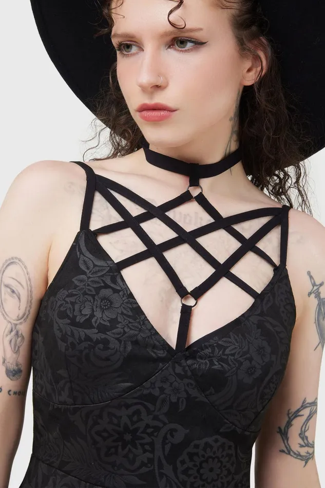 Killstar Magica Skater Dress BLACK LILY Women Party