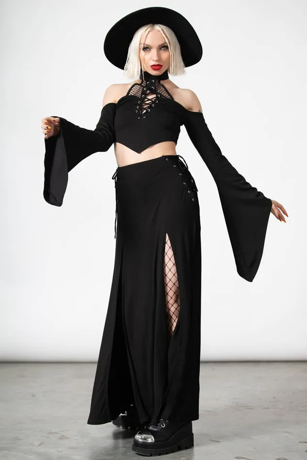 Killstar Maidenhead Cold Shoulder Top Women Long Sleeves