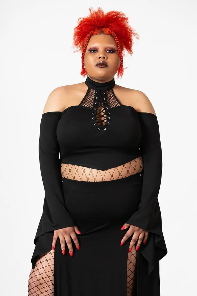 Killstar Maidenhead Cold Shoulder Top Women Long Sleeves