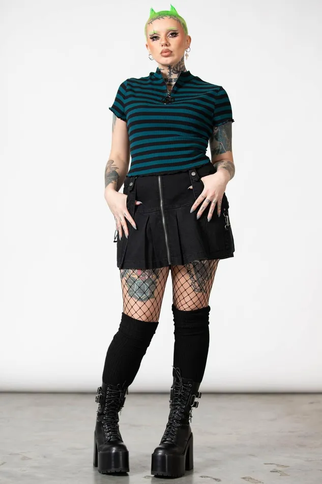 Killstar Malkin Crop Top GREEN Women Crop