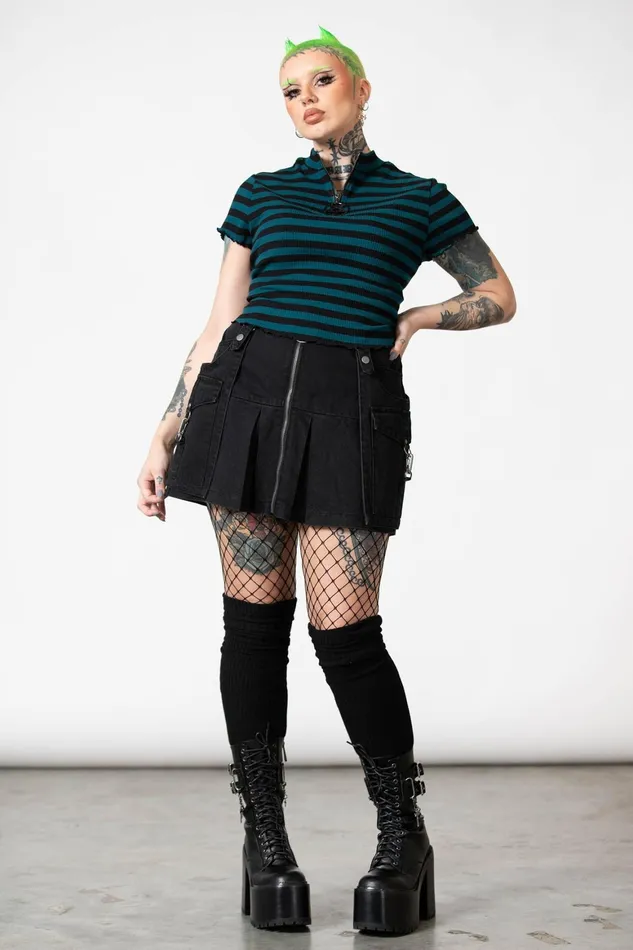 Killstar Malkin Crop Top GREEN Women Crop