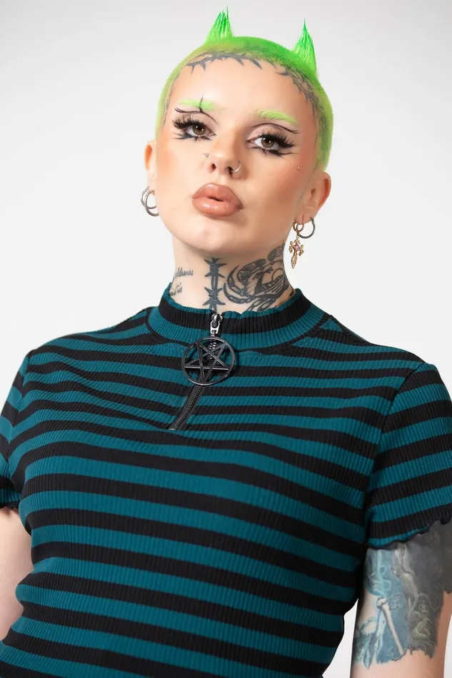 Killstar Malkin Crop Top GREEN Women Crop
