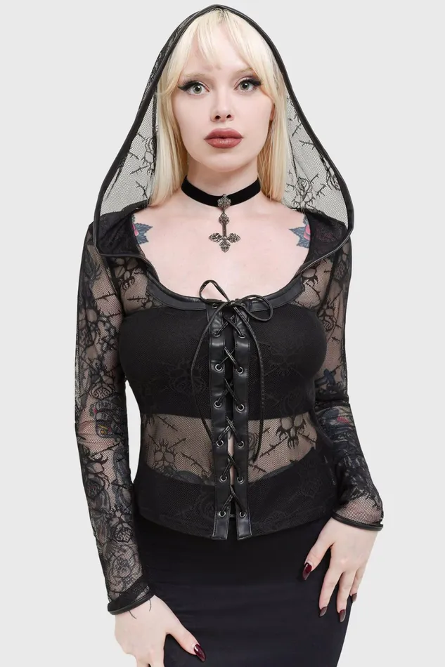 Killstar Miss Guidance Top Women Long Sleeves