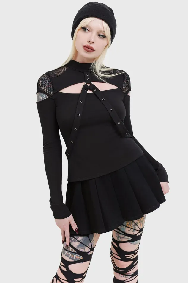 Killstar Miss Masher Top Women Long Sleeves