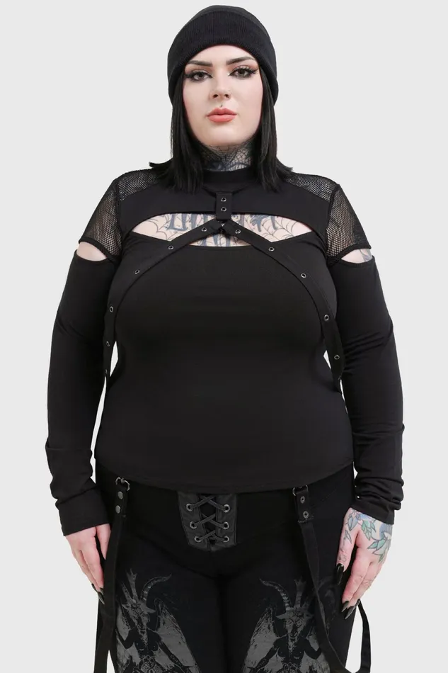 Killstar Miss Masher Top Women Long Sleeves