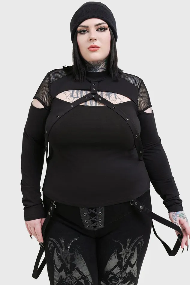 Killstar Miss Masher Top Women Long Sleeves