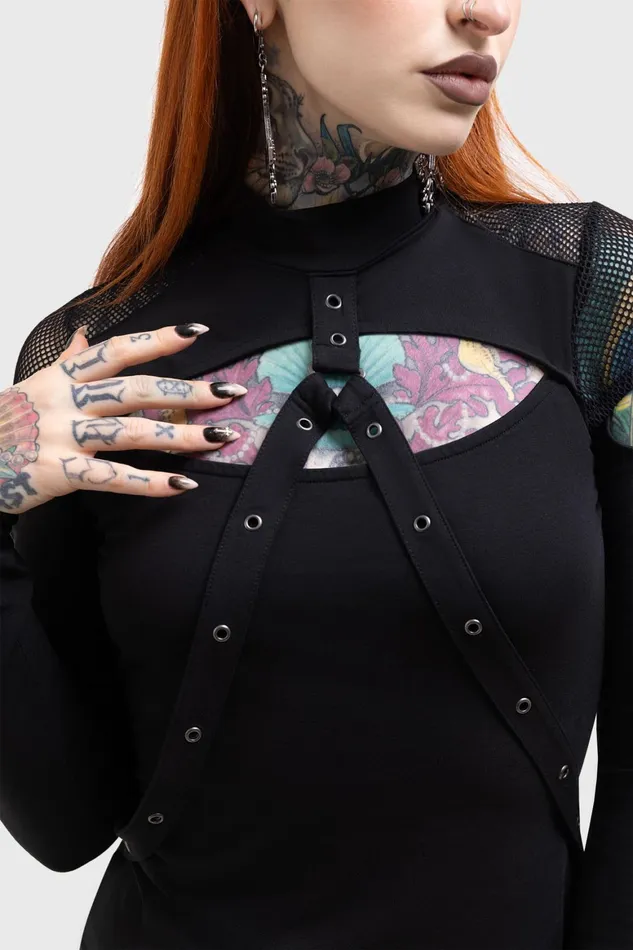 Killstar Miss Masher Top Women Long Sleeves