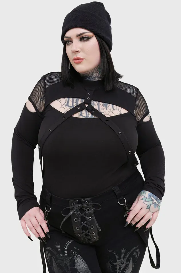 Killstar Miss Masher Top Women Long Sleeves