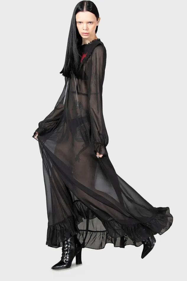Killstar Miss Thumberlina Maxi Dress Women Shirt