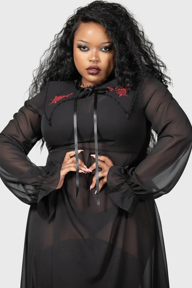 Killstar Miss Thumberlina Maxi Dress Women Shirt