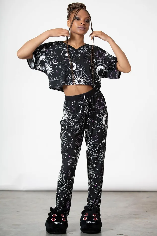 Killstar Moonlight V Neck Crop Top Women Crop