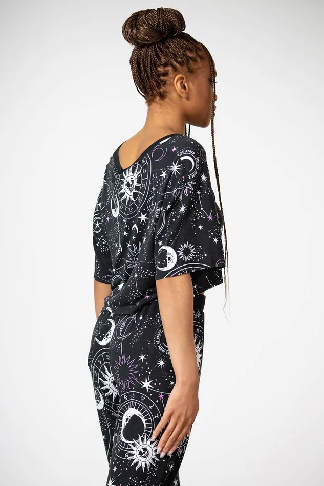 Killstar Moonlight V Neck Crop Top Women Crop