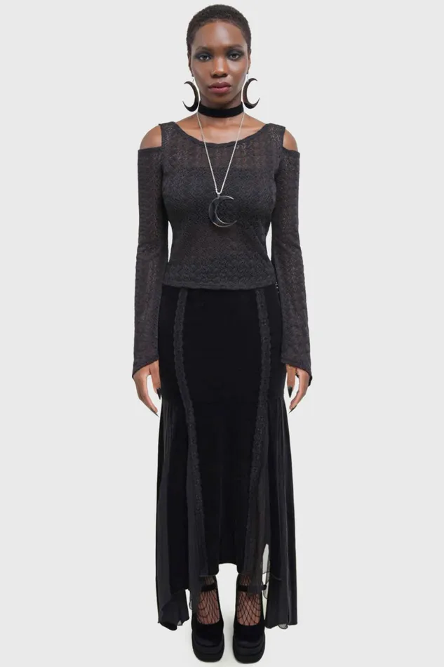 Killstar Morose Skirt Women Maxi Skirts