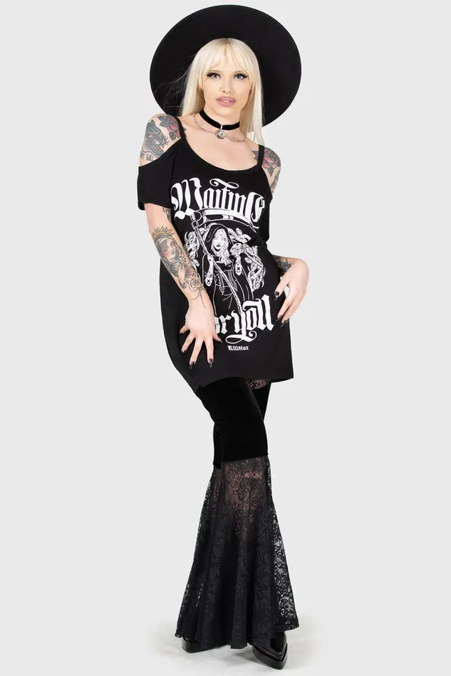 Killstar Muerte Waiting Distress Top Women TShirts and Vests