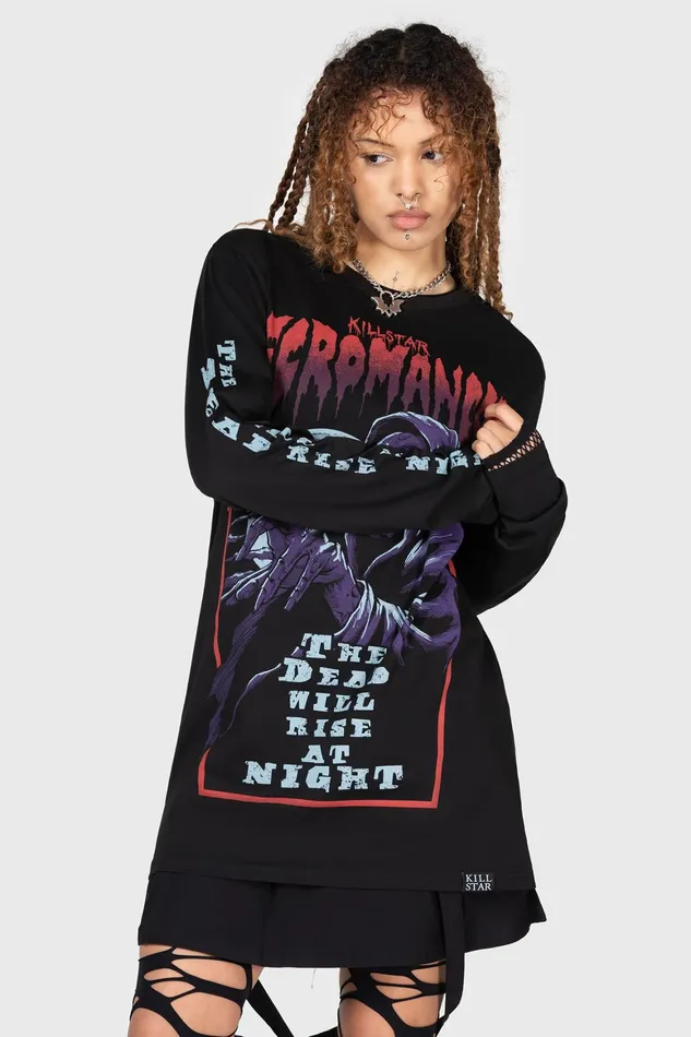 Killstar Necromancer Long Sleeve Top Women Long Sleeves