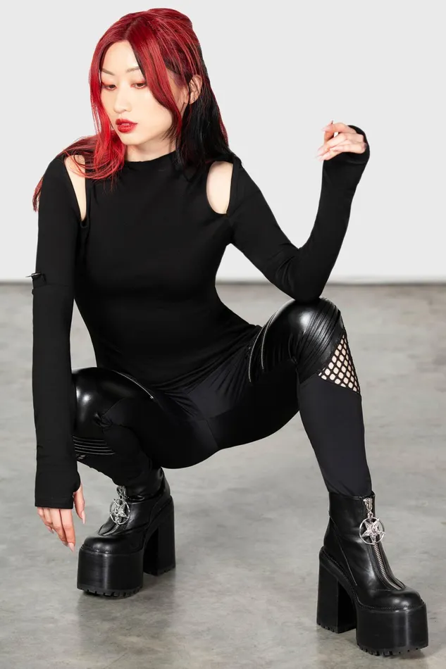 Killstar Neo Noir Leggings Women Leggings