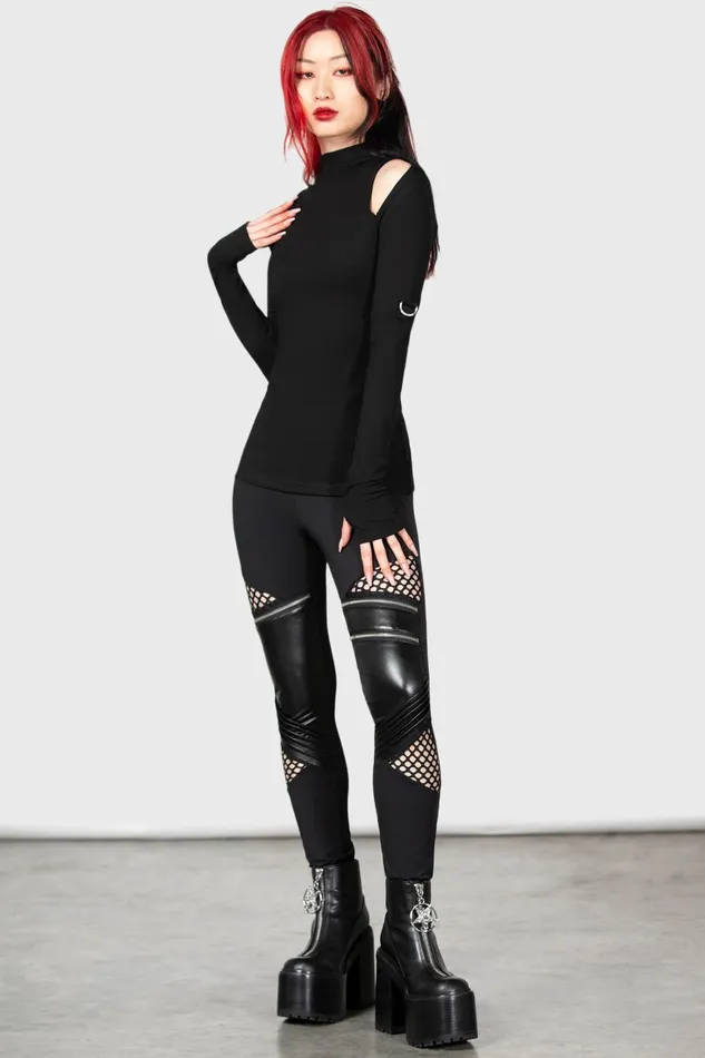Killstar Neo Noir Leggings Women Leggings