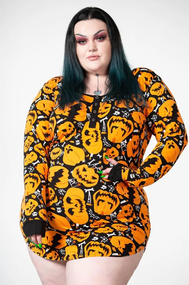 Killstar Night Harvest Henley Dress Women Loungewear
