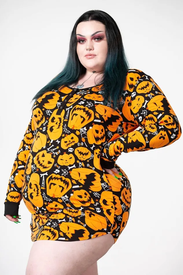 Killstar Night Harvest Henley Dress Women Loungewear