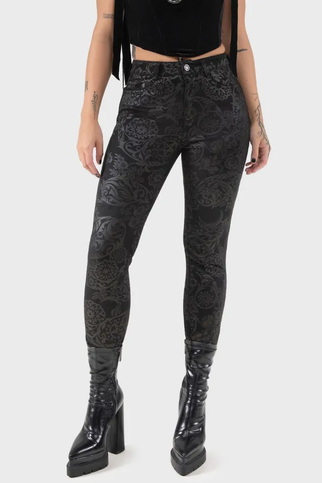 Killstar Nora Trousers BLACK LILY Women Trousers and Jeans