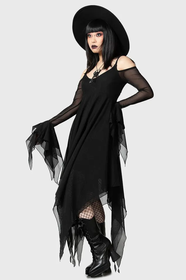 Killstar Omen Crush Dress Women Midi