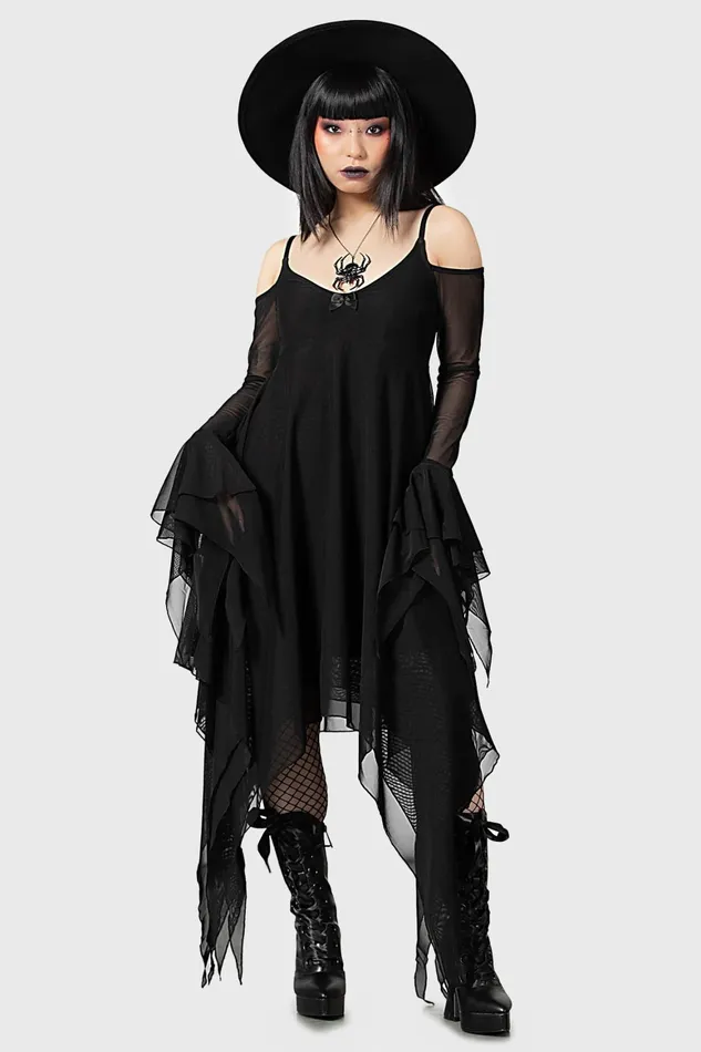 Killstar Omen Crush Dress Women Midi