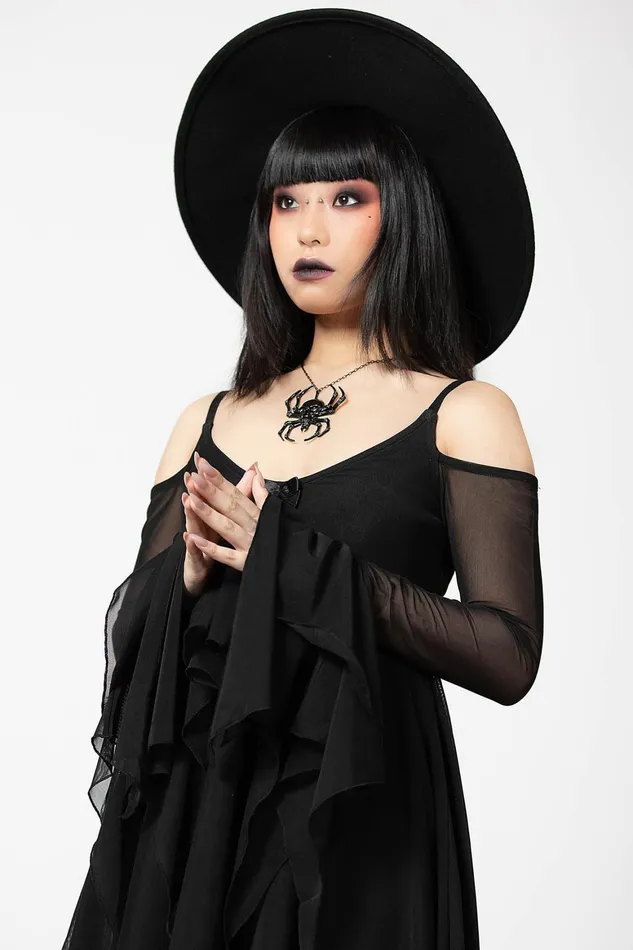 Killstar Omen Crush Dress Women Midi