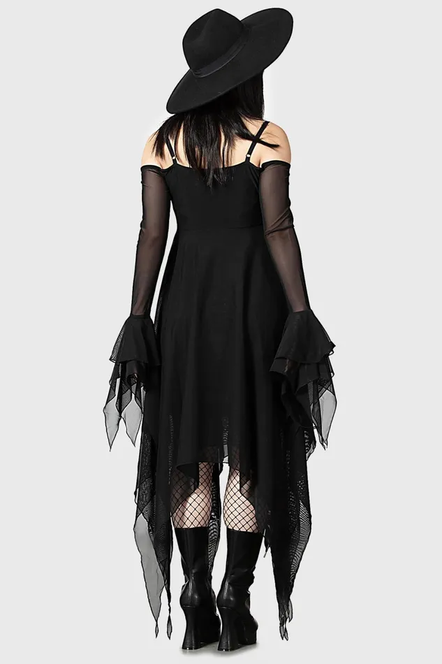 Killstar Omen Crush Dress Women Midi