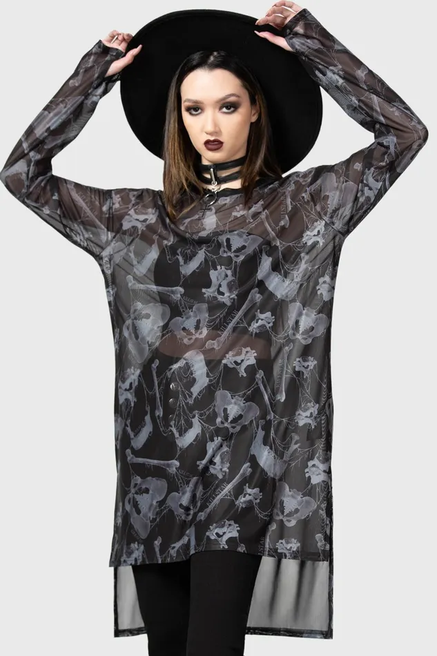 Killstar Ossuary Long Sleeve Top Men Long Sleeves