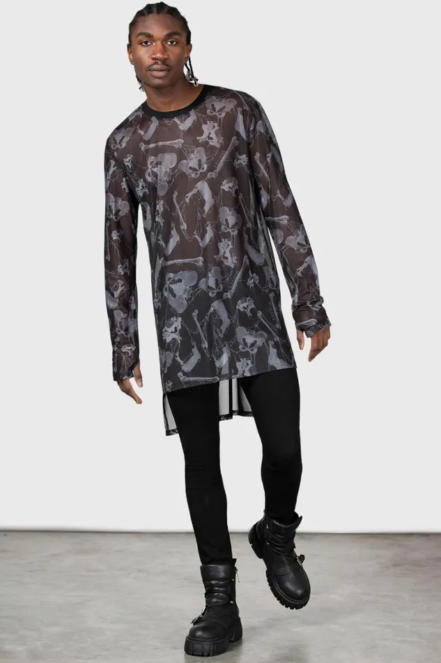 Killstar Ossuary Long Sleeve Top Men Long Sleeves