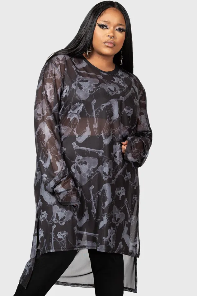 Killstar Ossuary Long Sleeve Top Men Long Sleeves