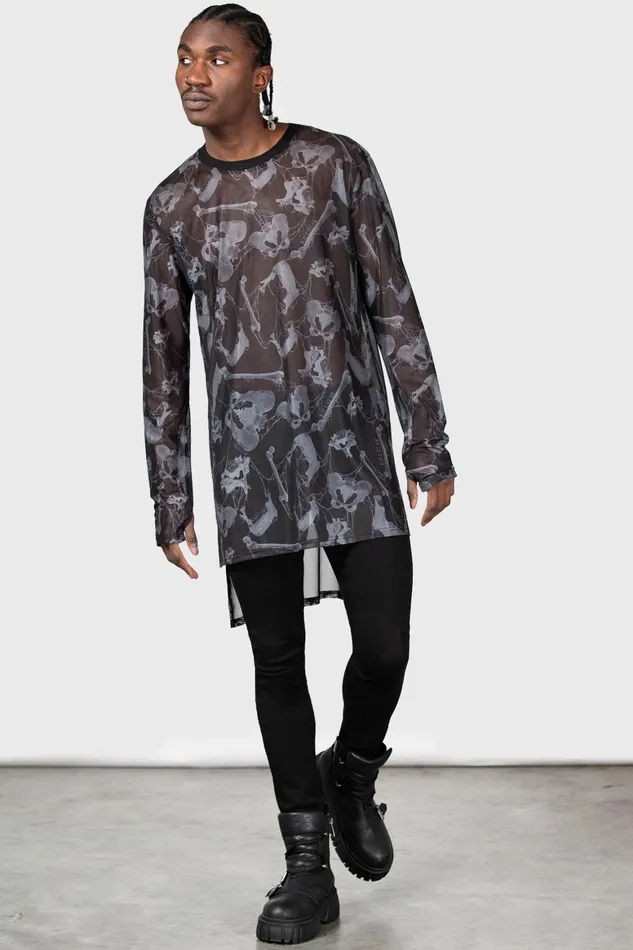 Killstar Ossuary Long Sleeve Top Men Long Sleeves