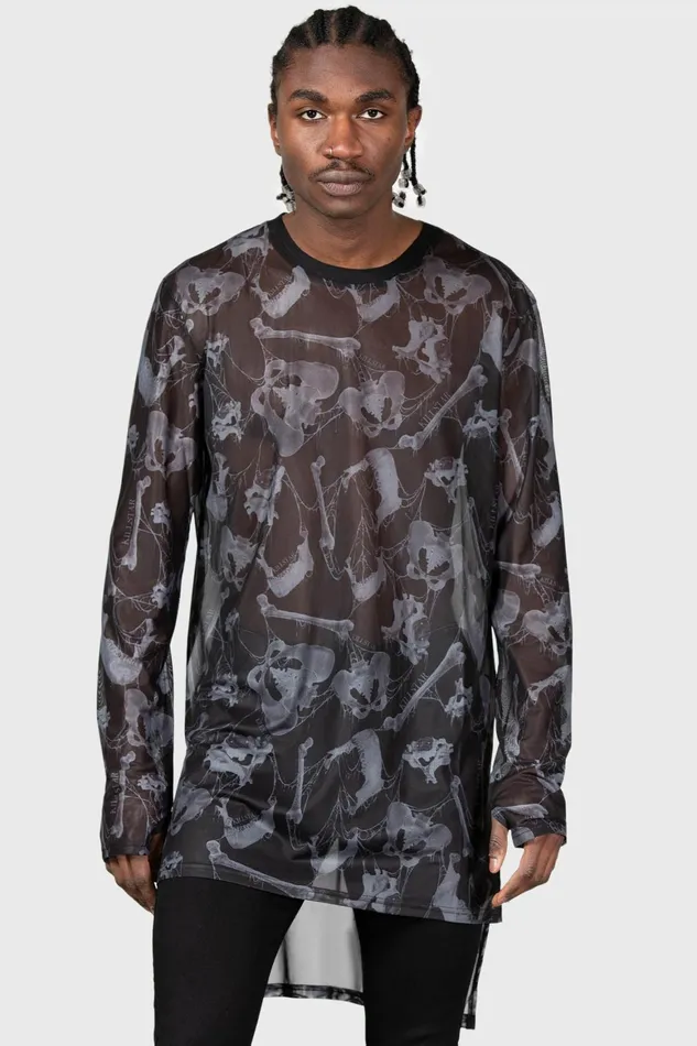 Killstar Ossuary Long Sleeve Top Men Long Sleeves