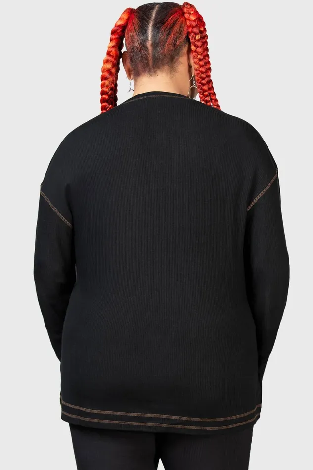 Killstar Otherworlds Henley Top Men Long Sleeves