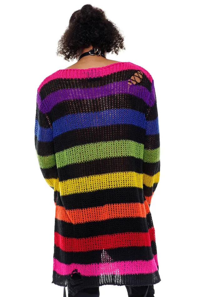 Killstar Over The Rainbow Knit Sweater Women Sweaters