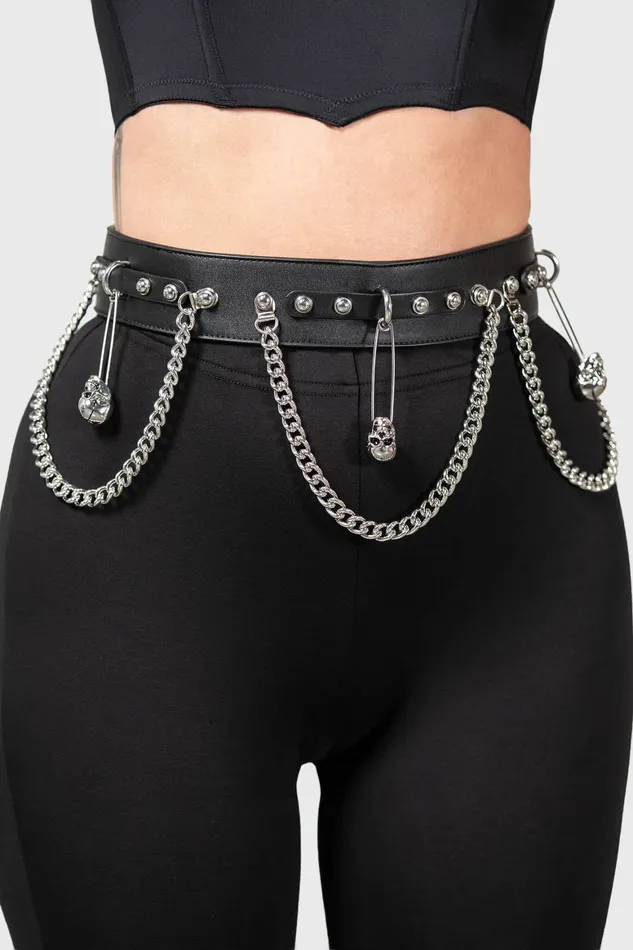 Killstar Punktured Belt Women Harnesses and Belts
