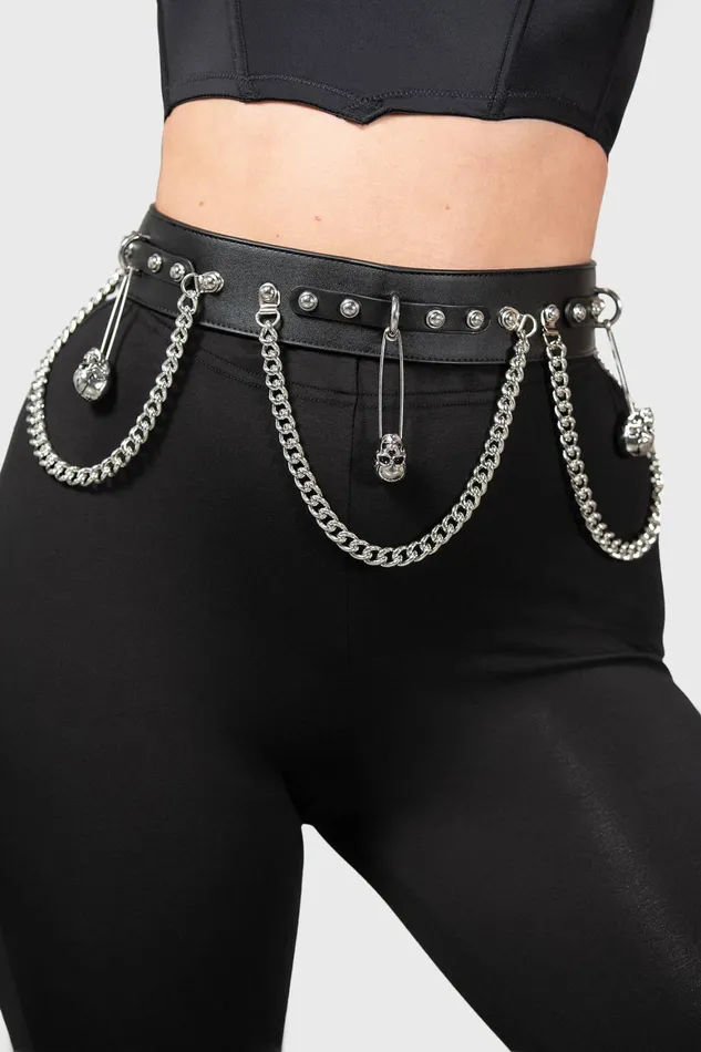 Killstar Punktured Belt Women Harnesses and Belts