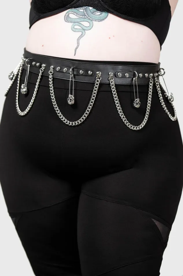 Killstar Punktured Belt Women Harnesses and Belts